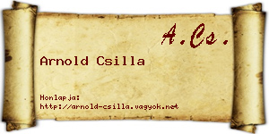 Arnold Csilla névjegykártya