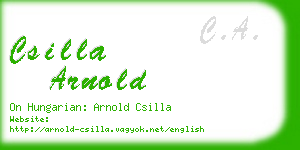 csilla arnold business card